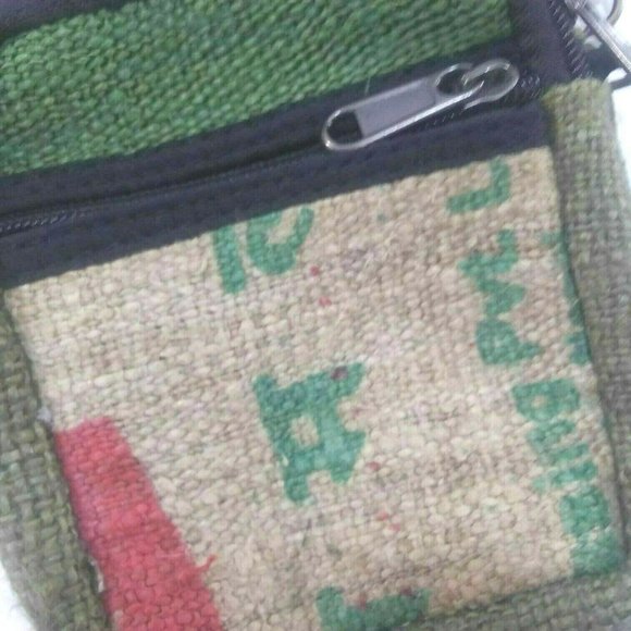 Jute Bag Hippie Shoulder Crossbody Waist Pouch - Picture 9 of 9